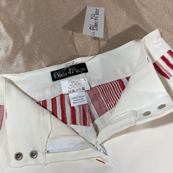 BLUE D’AZUR France shorts Bermuda white red - Picture 10 of 11